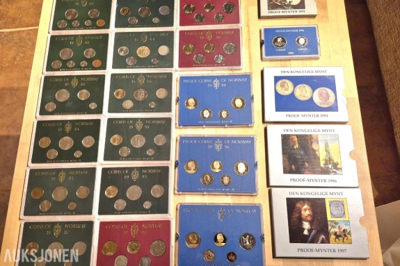 Norges bank-Myntsett samling - Proofcoin 1981-1997