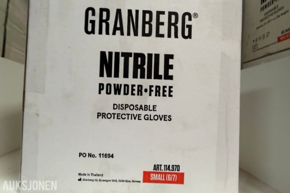 GRANBERG 114970 NITRILHANSKER – 1 000 STK – PUDDERFRIE – FISH SCALE GRIP – STR 6 / 7