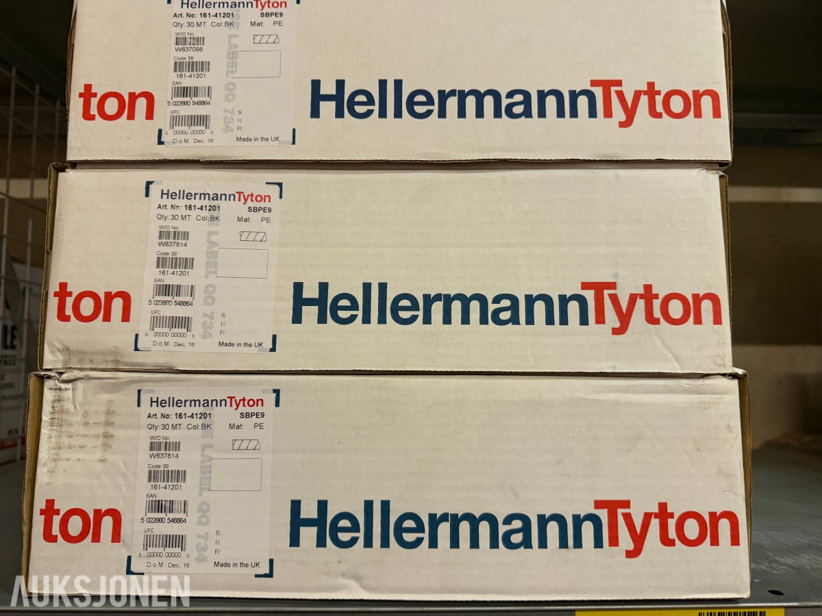 HELLERMANNTYTON SBPE9 SPIRALBESKYTTELSE – 3 UBRUKTE PAKKER / TOTALT 90 METER
