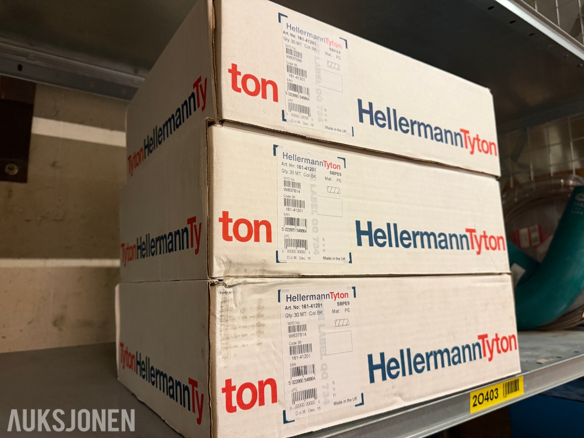 HELLERMANNTYTON SBPE9 SPIRALBESKYTTELSE – 3 UBRUKTE PAKKER / TOTALT 90 METER