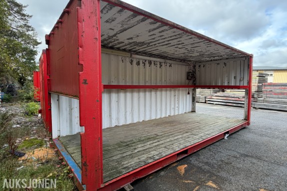 20 fots tom sagcontainer - ca 2200 kg - ca 605 x 243 x 260 cm 