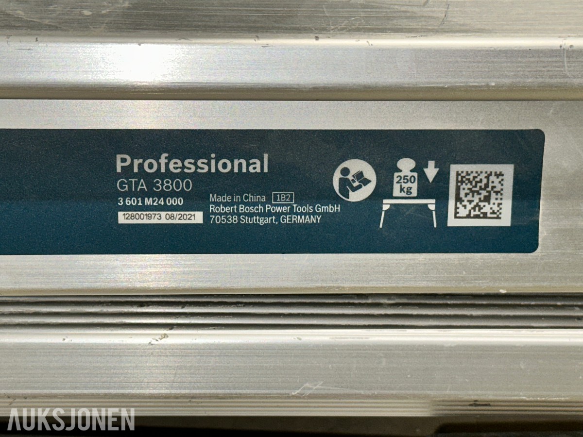 2 stk. Bosch GTA 3800 arbeidsbord / sagbord