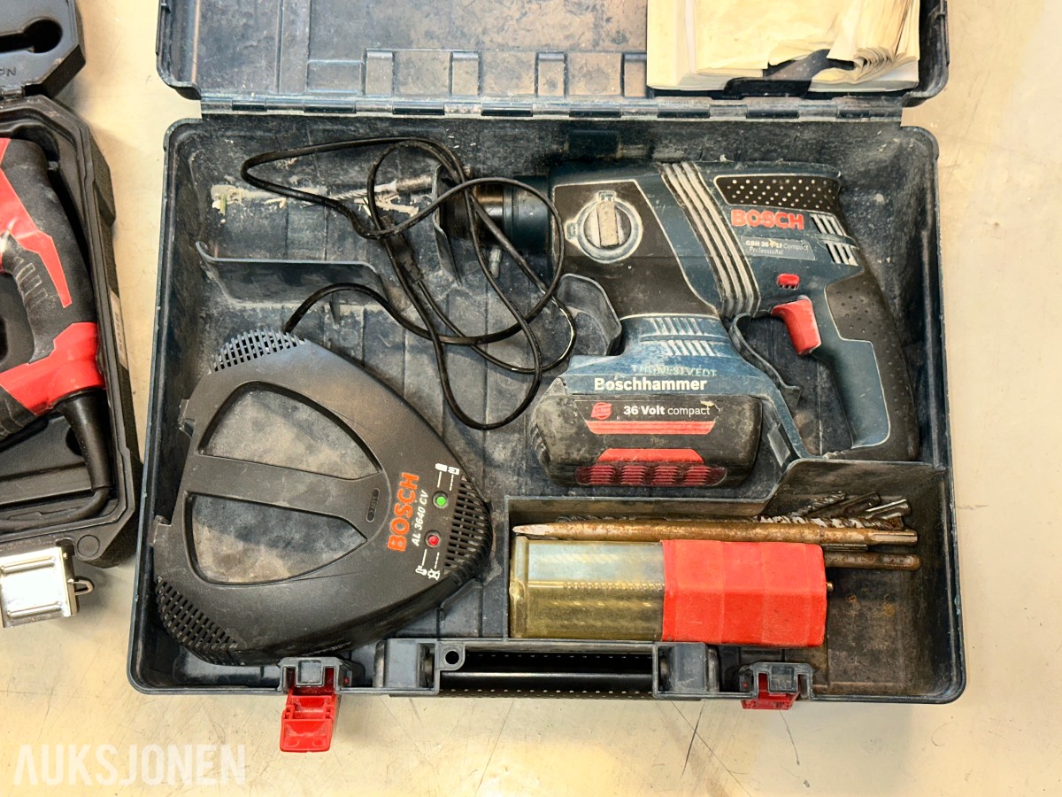 Bosch, Milwaukee, Hitachi og Fein 6 elektroverktøy