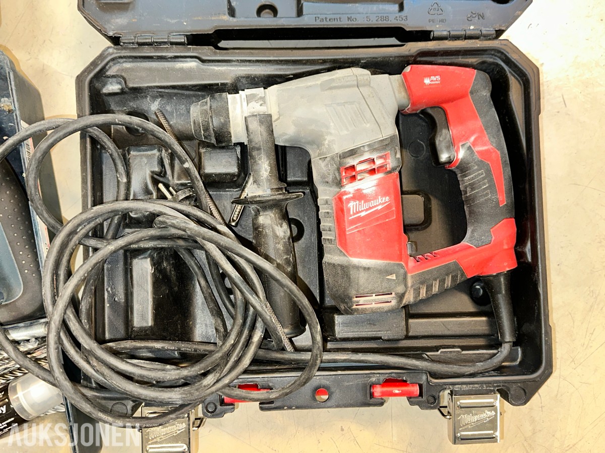 Bosch, Milwaukee, Hitachi og Fein 6 elektroverktøy