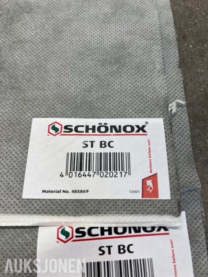 parti med Schönox membran, flislim og tilbehør