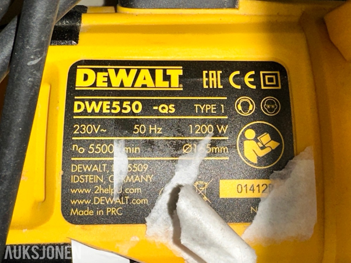 2 stk. DeWalt sirkelsager – D23550-QS og DWE550-QS