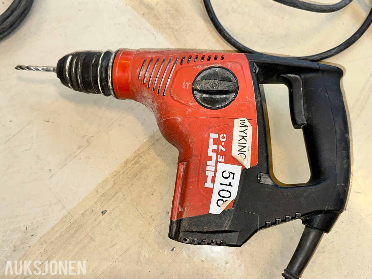 Hilti, DeWalt og Bosch 8 stk. bor-/kombihammere