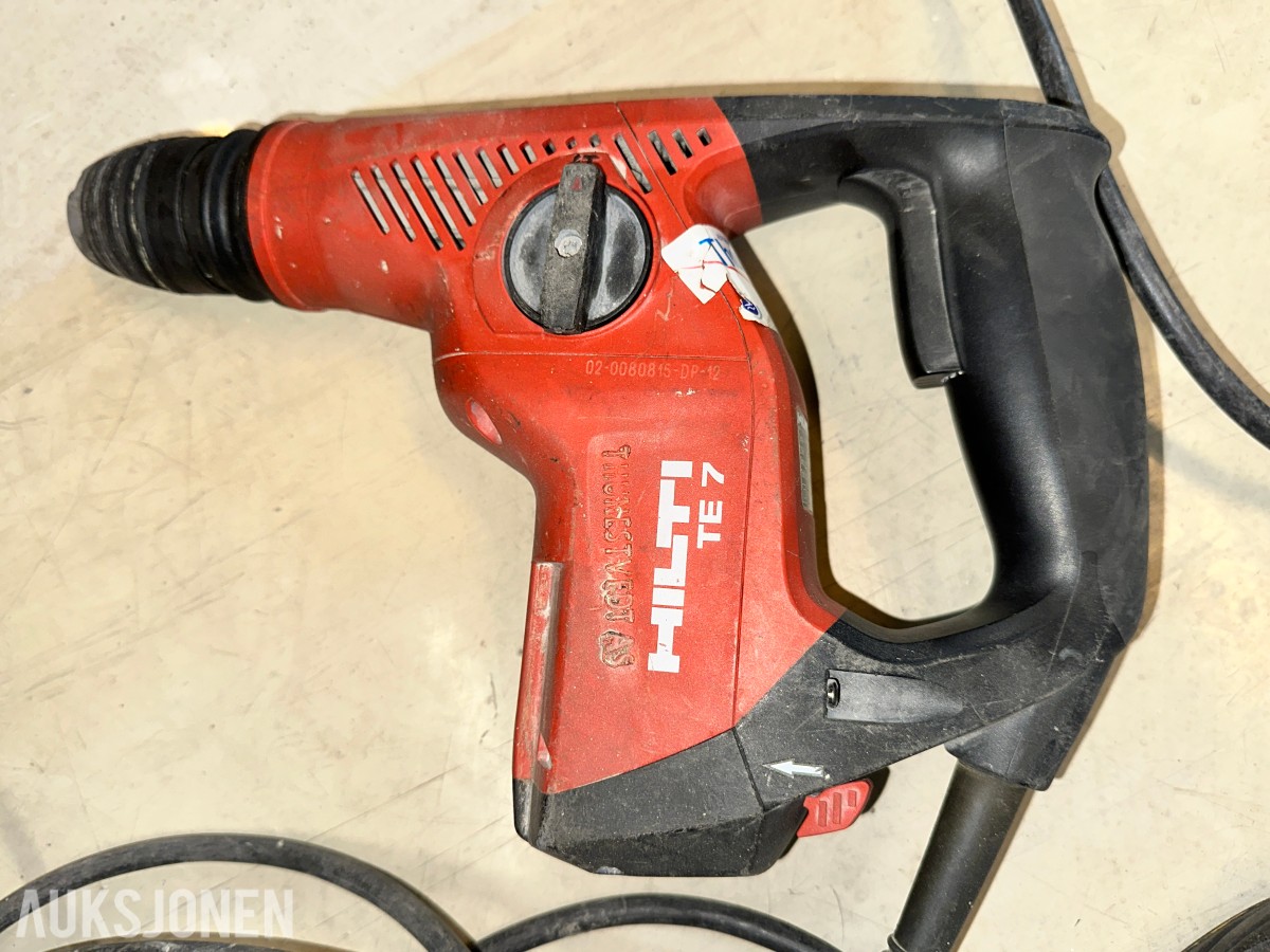 Hilti, DeWalt og Bosch 8 stk. bor-/kombihammere