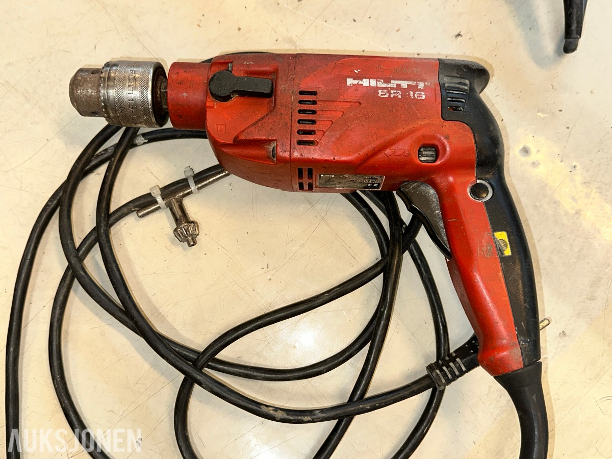Hilti, DeWalt og Bosch 8 stk. bor-/kombihammere