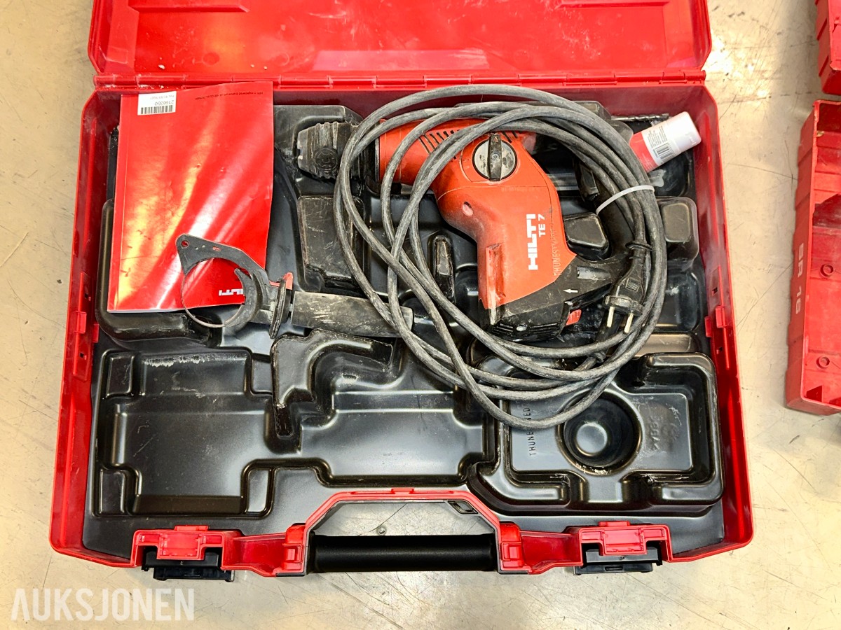 6 stk. Hilti bor-/kombihammere med kofferter