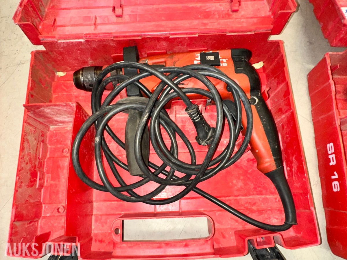6 stk. Hilti bor-/kombihammere med kofferter