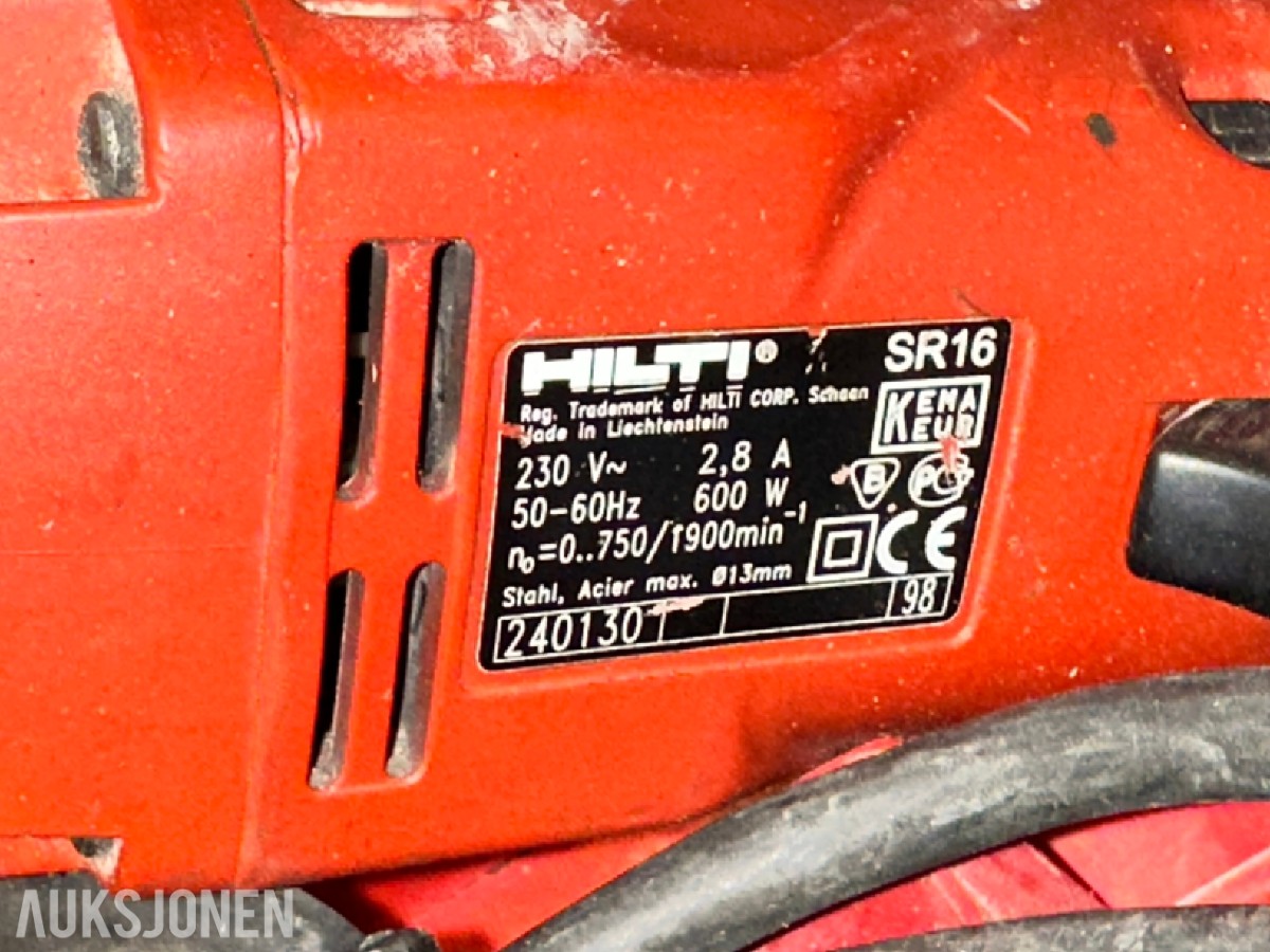 6 stk. Hilti bor-/kombihammere med kofferter