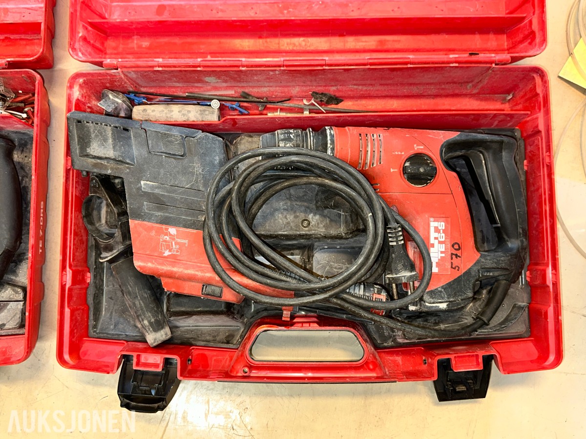 6 stk. Hilti bor-/kombihammere med kofferter