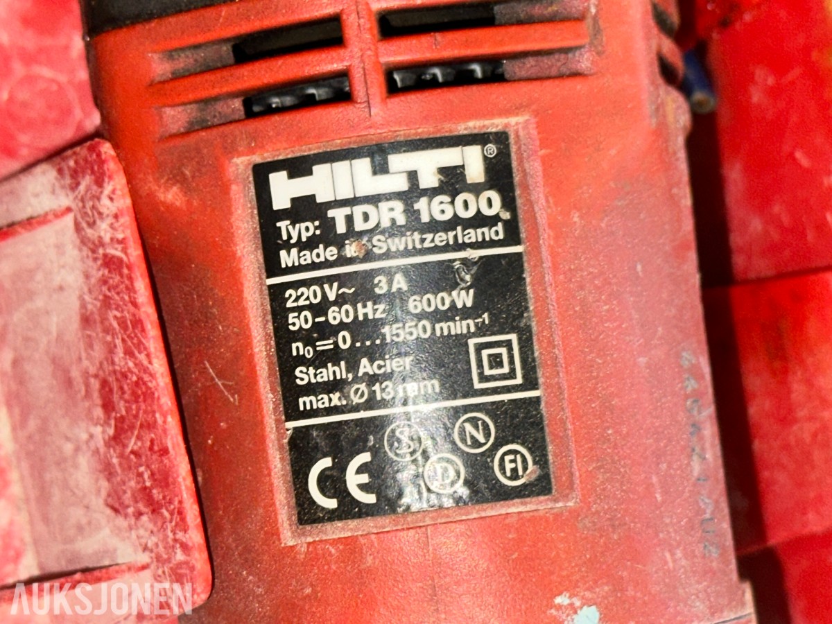4 stk. Hilti boremaskiner med transportkofferter