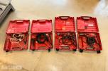 4 stk. Hilti boremaskiner med transportkofferter