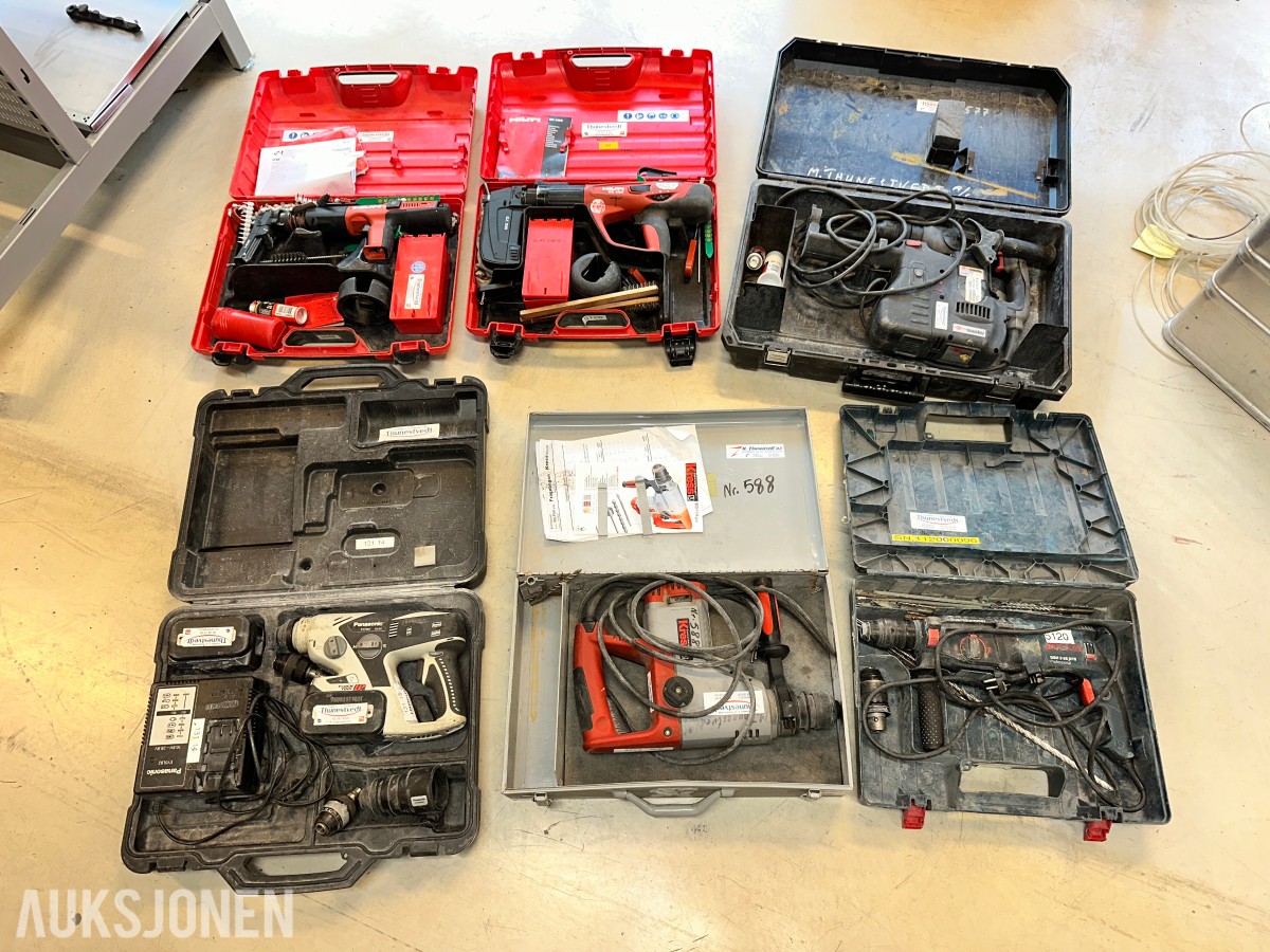 Hilti, Bosch, Panasonic, Kress - diverse elektroverktøy