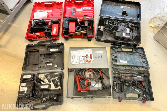 Hilti, Bosch, Panasonic, Kress - diverse elektroverktøy