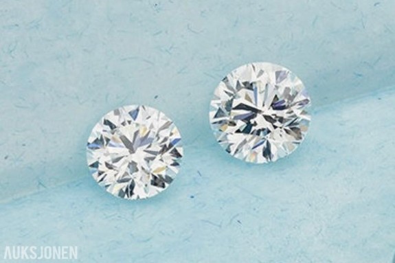 TO DIAMANTER PÅ 1,98 CT TOTALT | D/VVS2 | IDEAL CUT | IGI