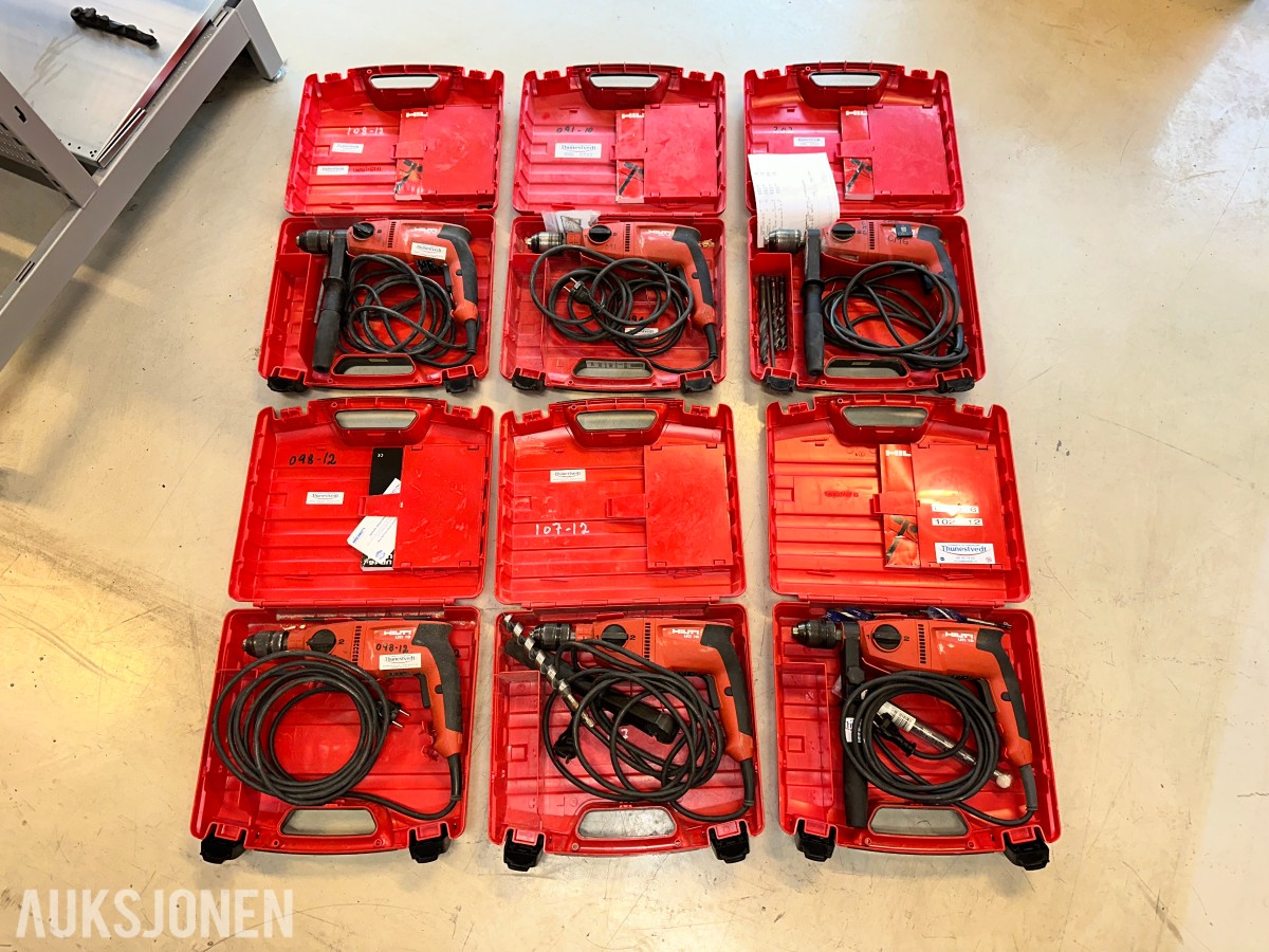 6 stk. Hilti UD 16 01 boremaskiner i koffert