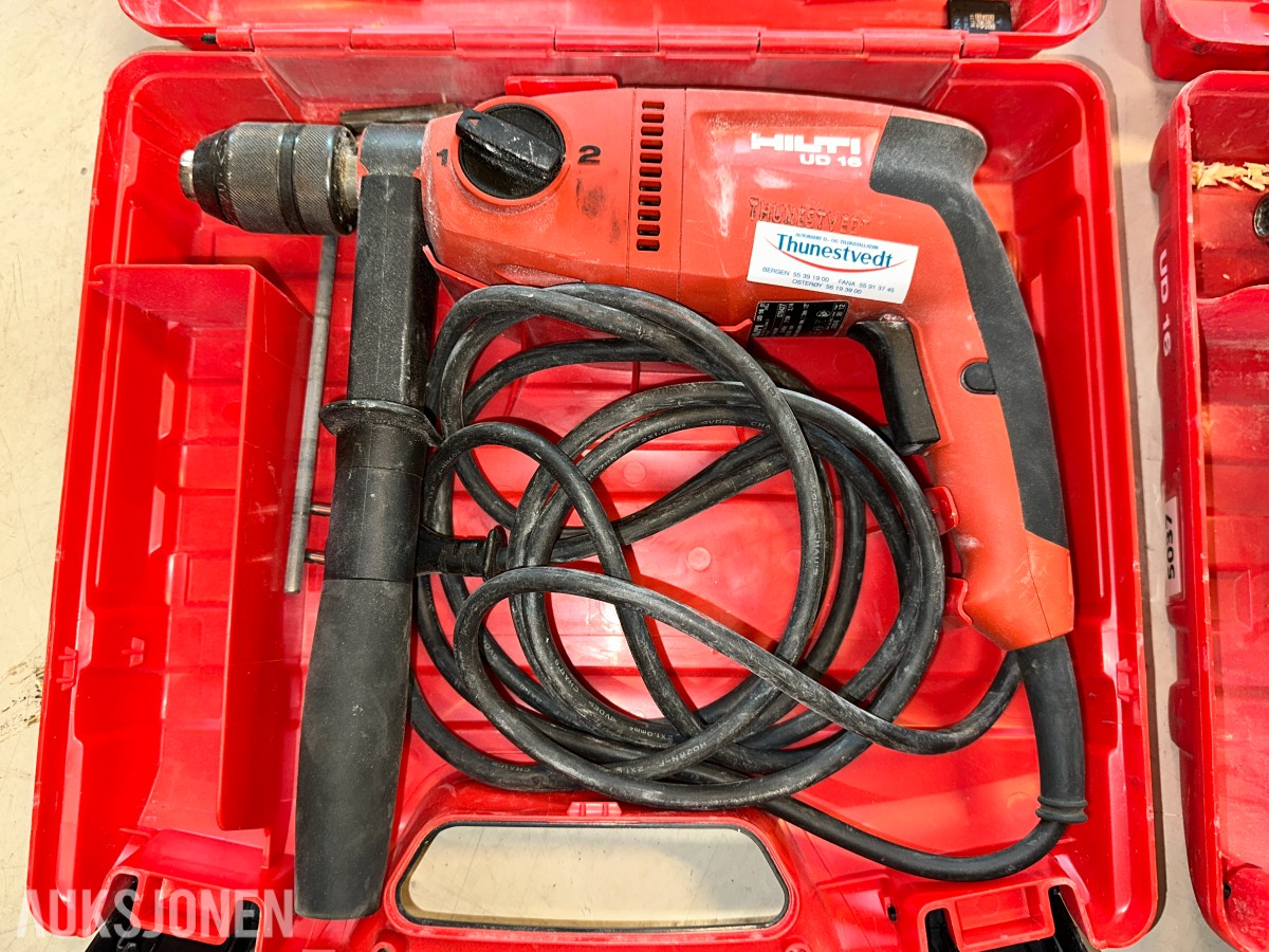 6 stk. Hilti UD 16 01 boremaskiner i koffert