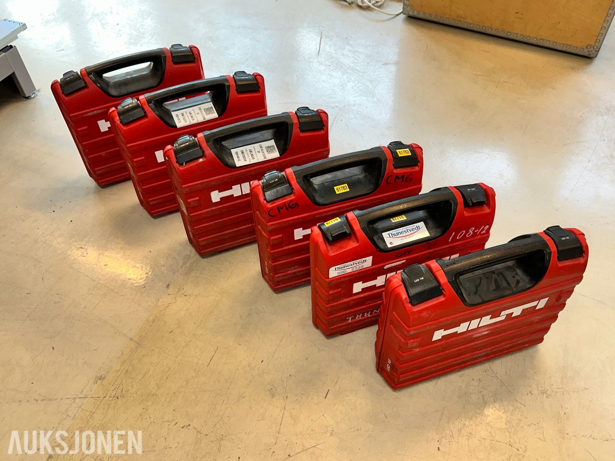 6 stk. Hilti UD 16 01 boremaskiner i koffert