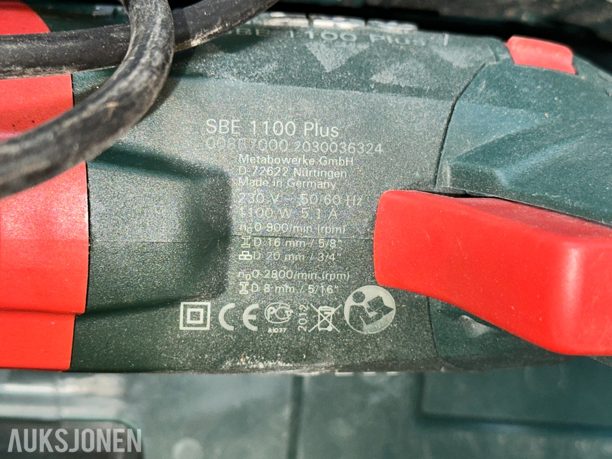 DeWalt, Hitachi og Metabo - elektroverktøy med kofferter og tilbehør