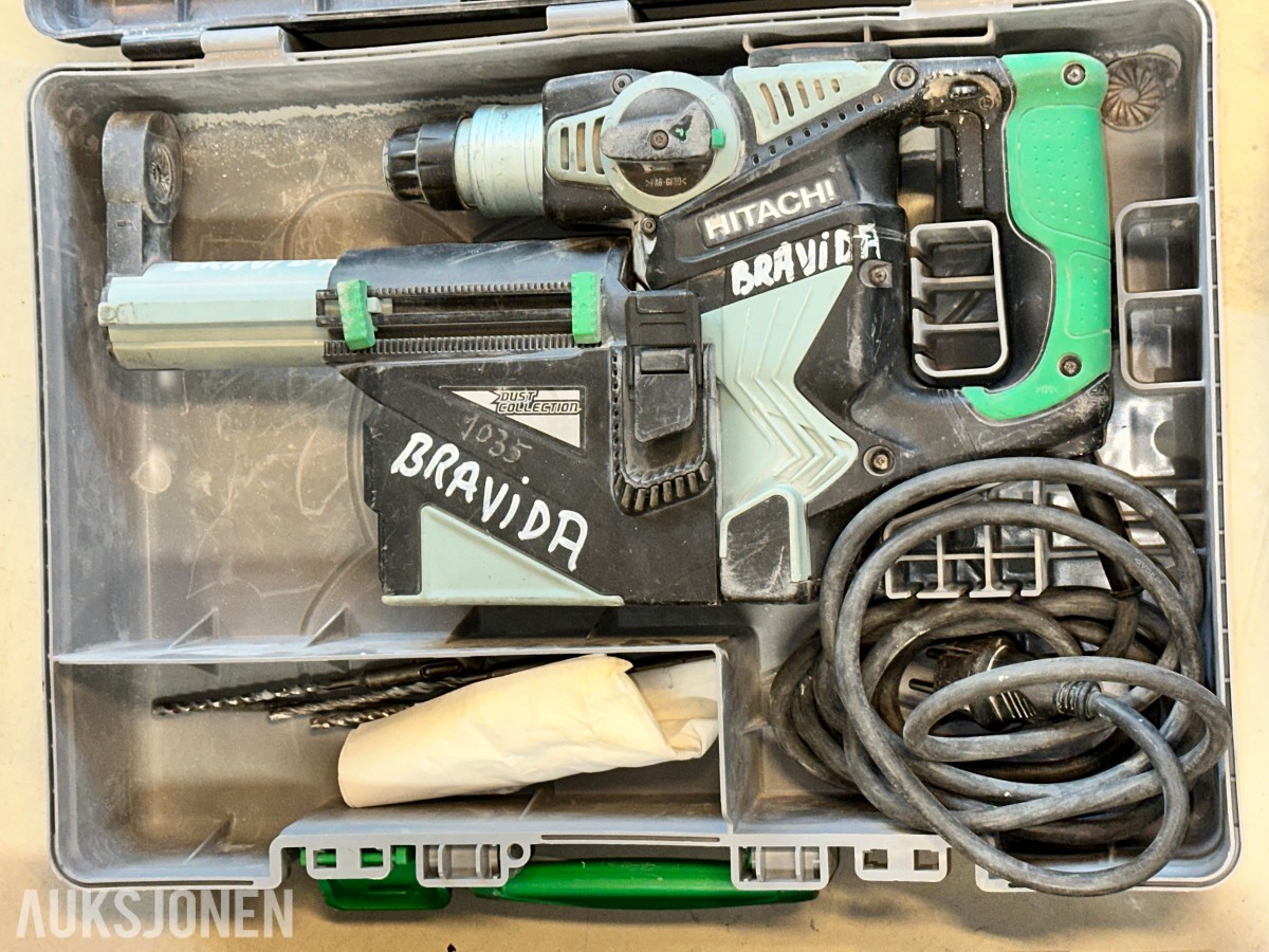 DeWalt, Hitachi og Metabo - elektroverktøy med kofferter og tilbehør