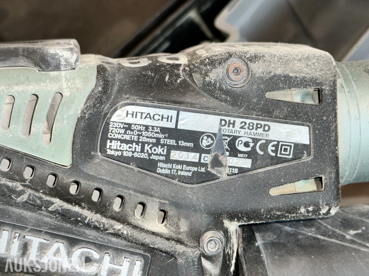 DeWalt, Hitachi og Metabo - elektroverktøy med kofferter og tilbehør