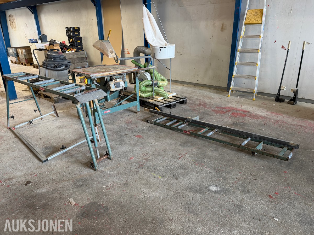 2006 ernex 1603 sirkelsag med bord og sponavsug