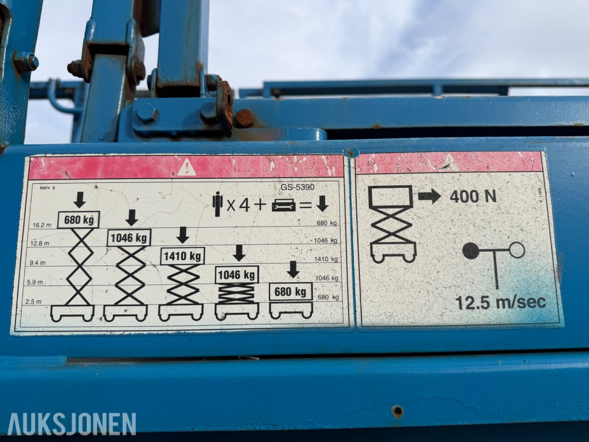 2007 Genie GS-5390 Sakselift - 1571 timer