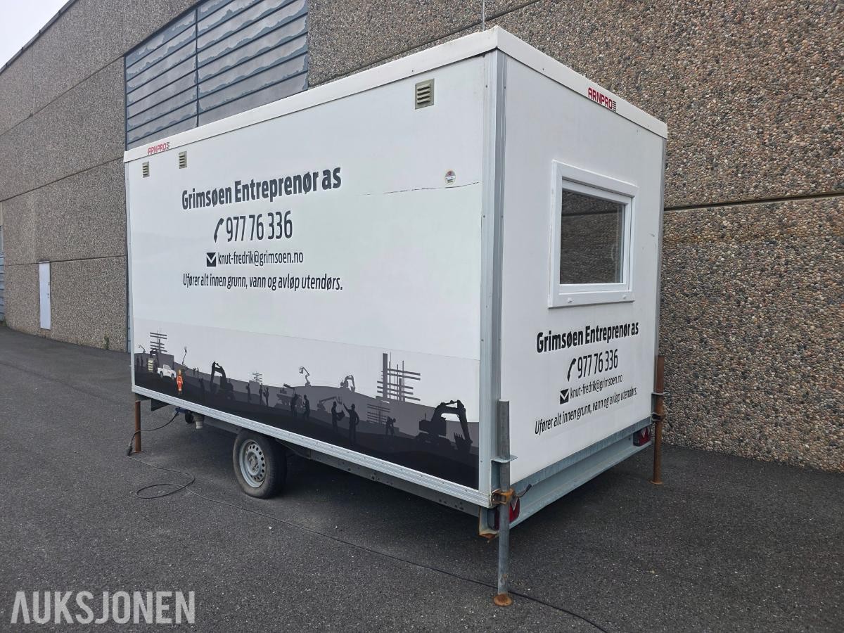Arnpro mannskapsbrakke, 420 x 230 cm, WC og kontorrom