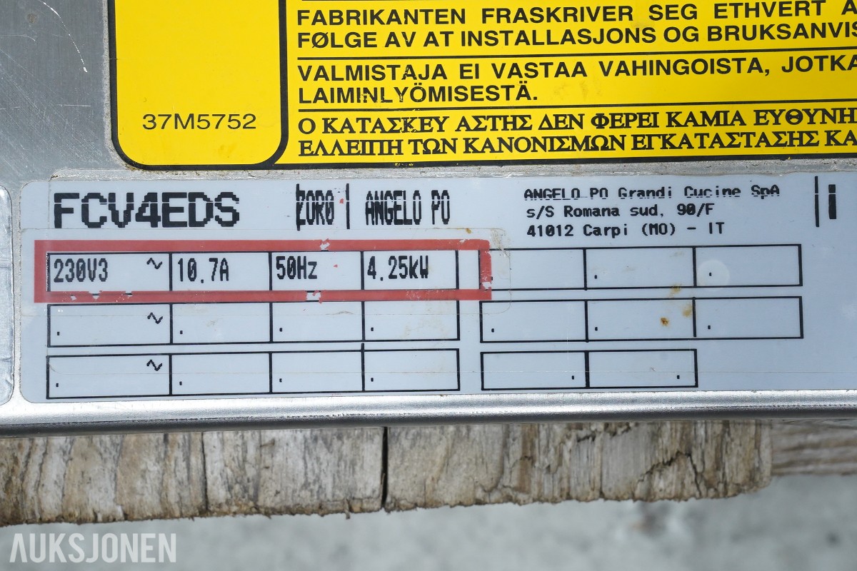 Angelo PO FCV4EDS ovn med bord og benk m/vask