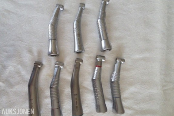 8 stk. dentale håndstykker / vinkelstykker – NSK, W&H m.fl.
