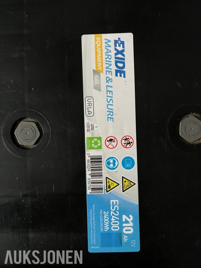 Exide Gel batteri på 2 x 210ah ES2400