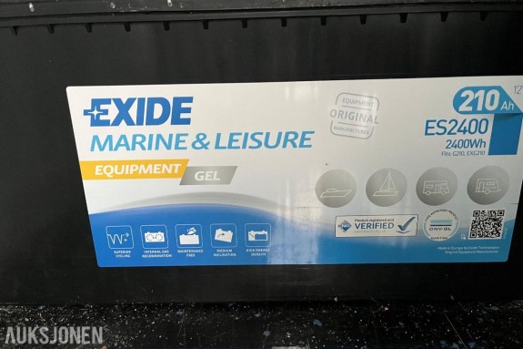 Exide Gel batteri på 2 x 210ah ES2400