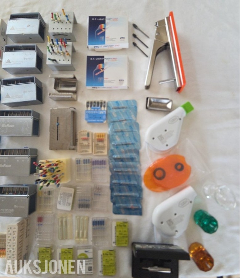 Tannlegeutstyr og endodontisk utstyr – BioRace, Dentatus, Dentsply, K-Flex m.m.