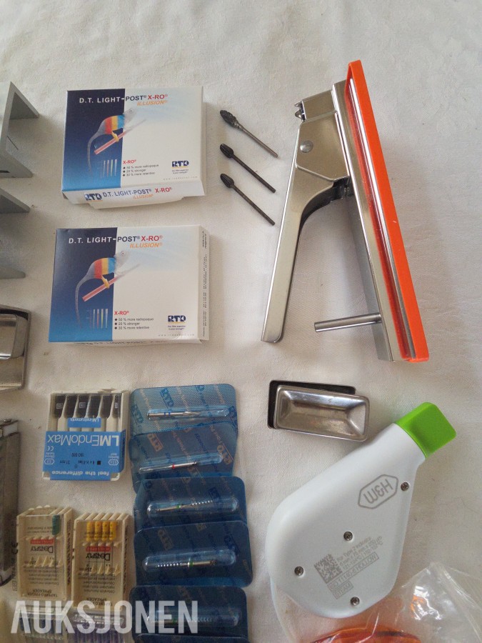 Tannlegeutstyr og endodontisk utstyr – BioRace, Dentatus, Dentsply, K-Flex m.m.