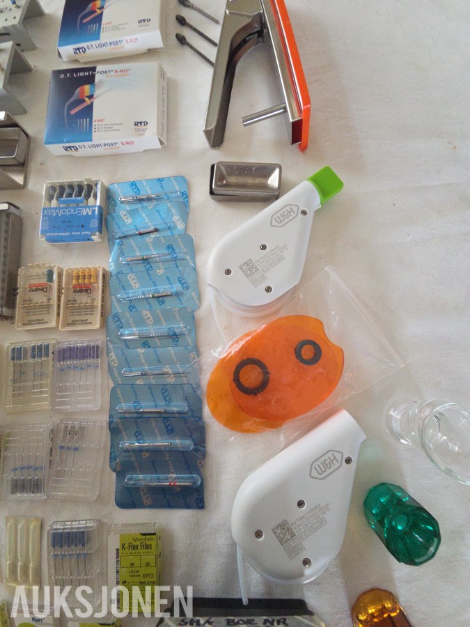 Tannlegeutstyr og endodontisk utstyr – BioRace, Dentatus, Dentsply, K-Flex m.m.