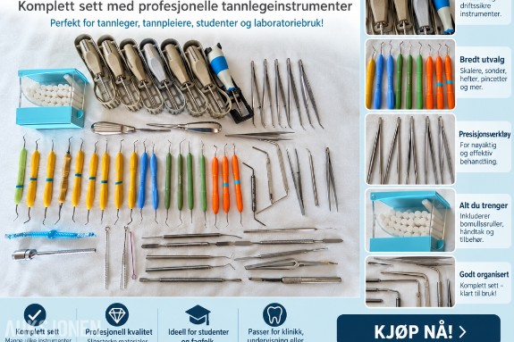Stort parti odontologiske håndinstrumenter – LM-Dental, Directa Luxator og tilbehør