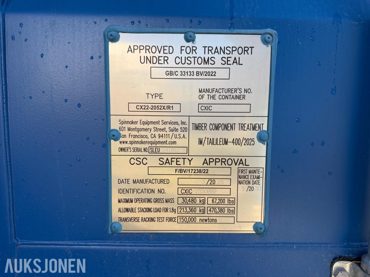 2025 Container - 20 fot