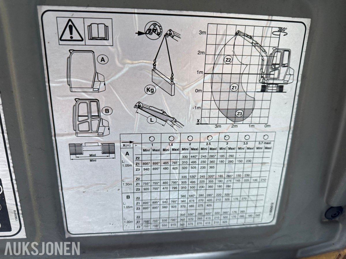 2006 Volvo EC20B XTV minigraver med 3 skuffer