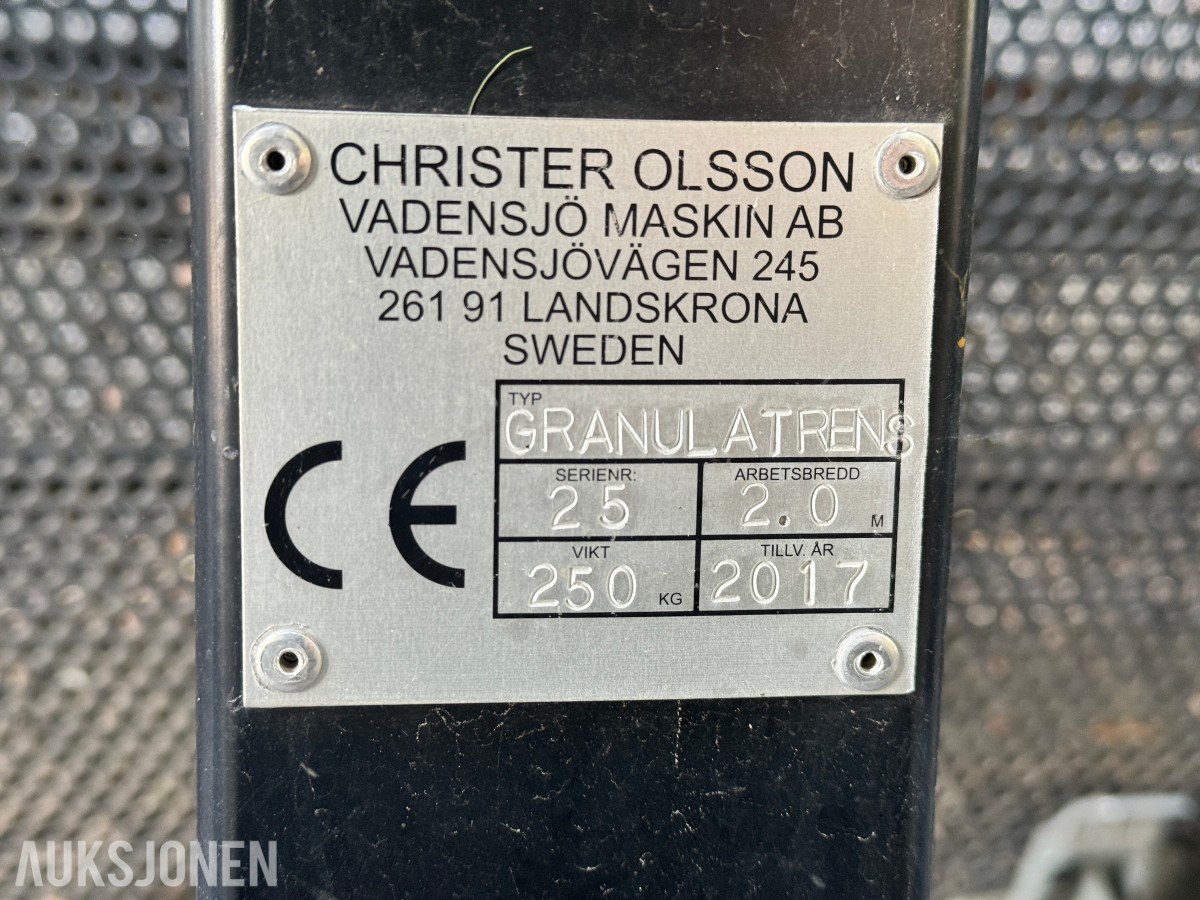 2017 Granulatrenser til gummigranulat (Christer Olsson/Vadensjö Maskin)