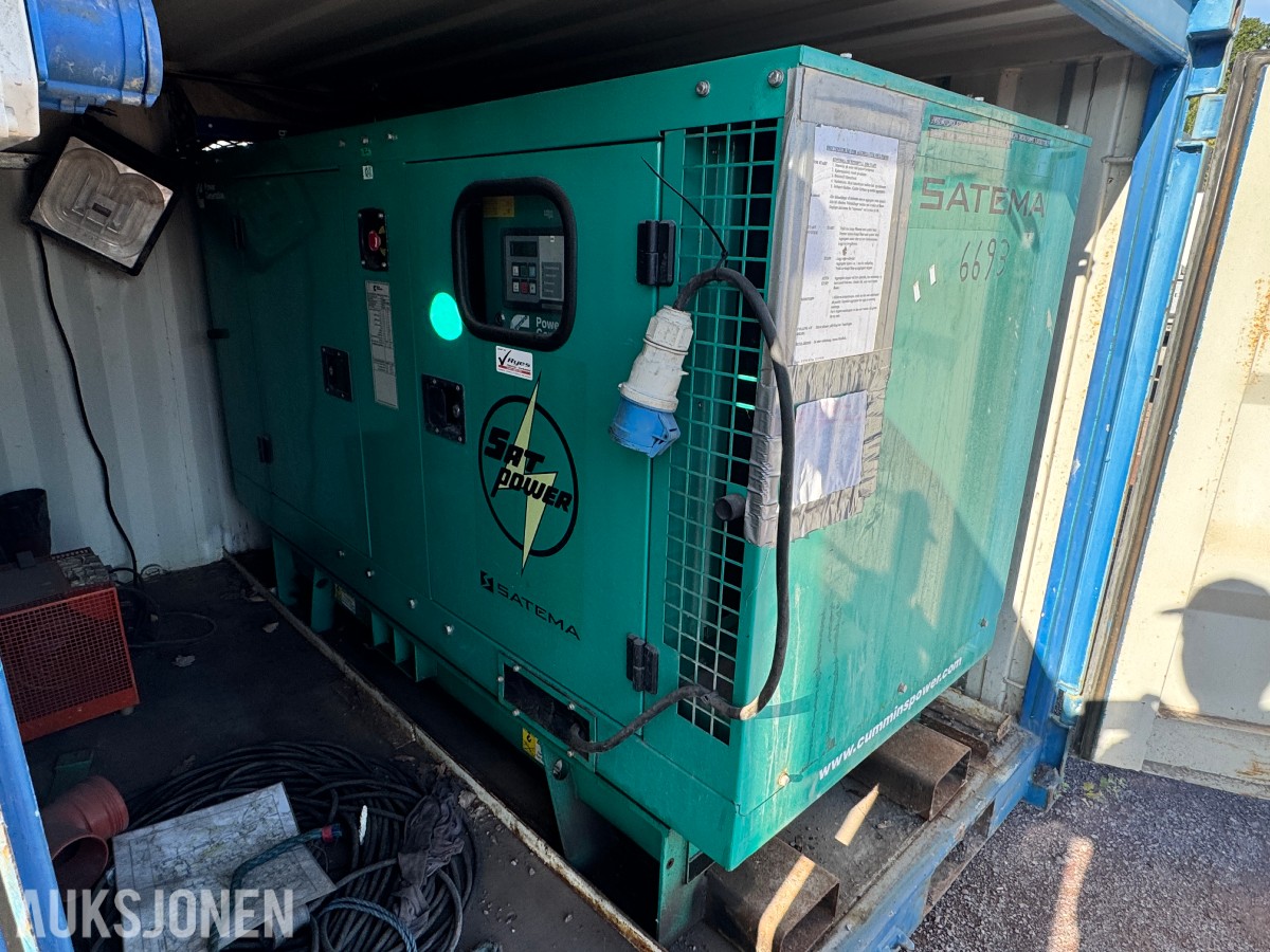 Satema/Cummins 17 kVA aggregat i container