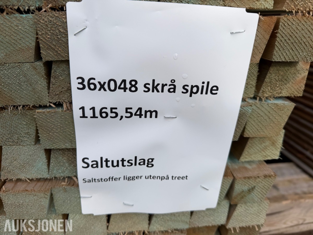 36 x 48 mm. skrå spile. Saltutslag