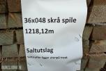 36 x 48 mm. skrå spile. Saltutslag
