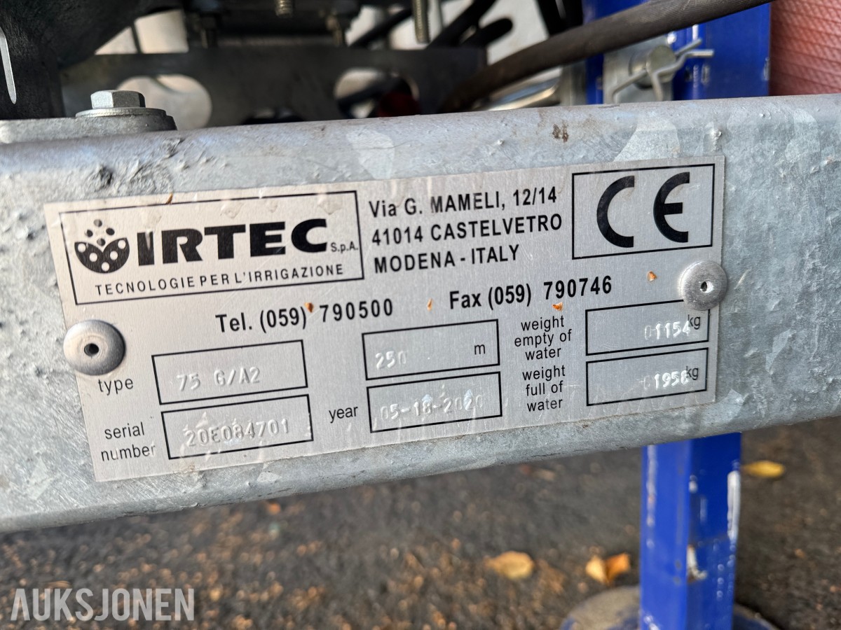 2020 Irtec 75 G/A2 Vanningsvogn Trommelvogn 250m - Lite brukt