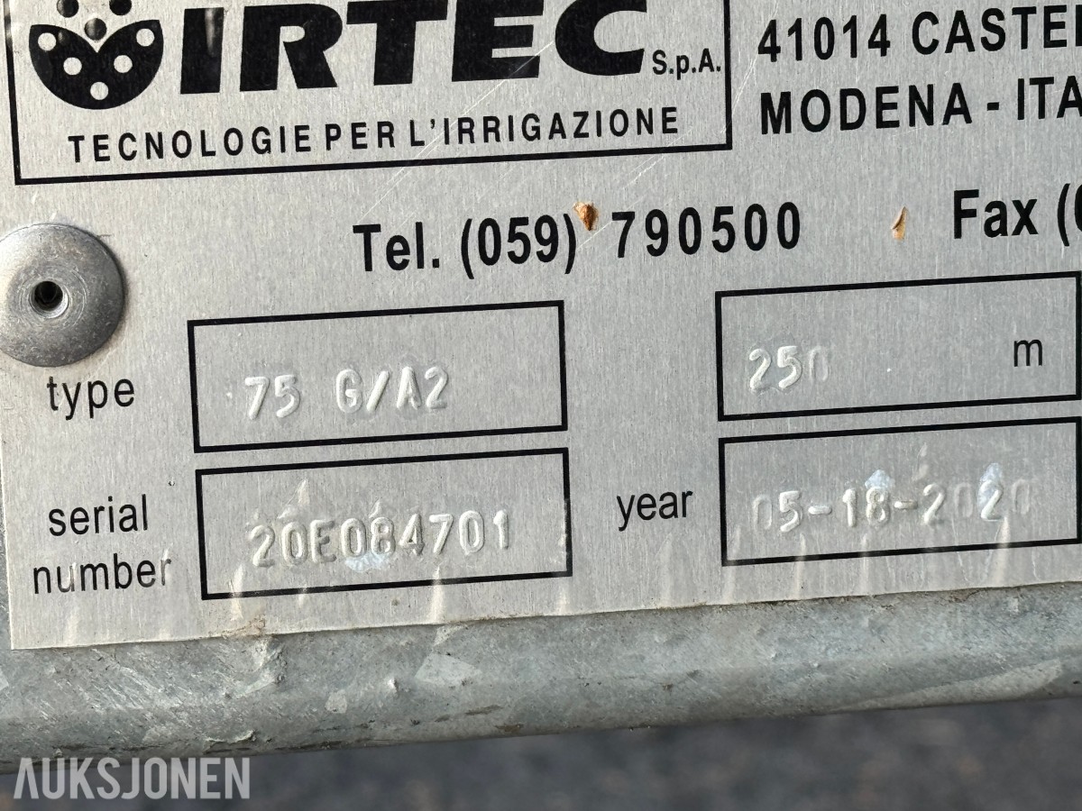 2020 Irtec 75 G/A2 Vanningsvogn Trommelvogn 250m - Lite brukt