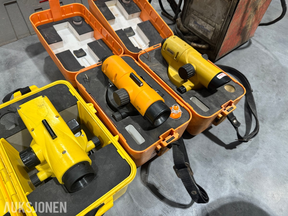 Verktøypakke - Sveiseapparat, nivelleringsinstrumenter, kappmaskin, varmevifte, trykktestpumper