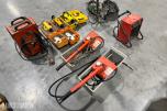 Verktøypakke - Sveiseapparat, nivelleringsinstrumenter, kappmaskin, varmevifte, trykktestpumper