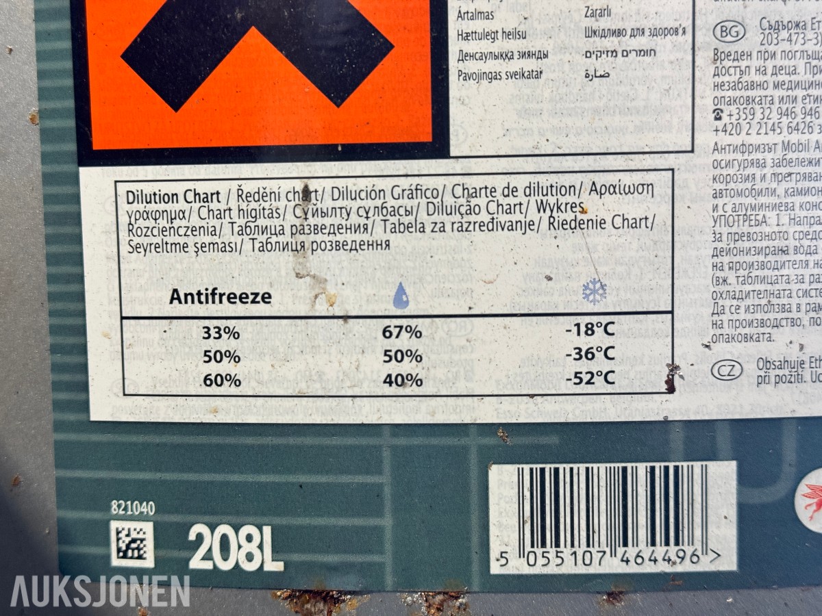 2 stk fat - Mobil ATF SHC / Antifreeze (automatgirolje/kjølevæske)